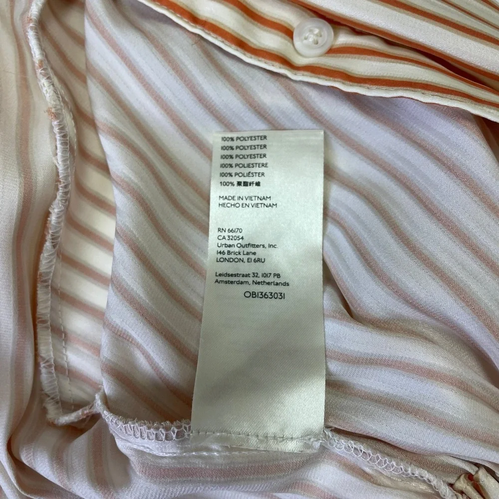 Free People My Everything Wrap Top M Striped Crop Rust Orange Blouse Bohemian